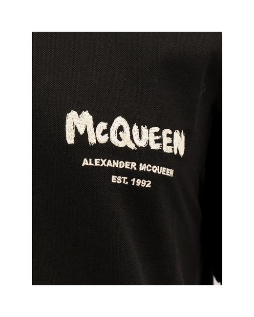Alexander McQueen Polo shirt mit graffiti-print in Black für Herren