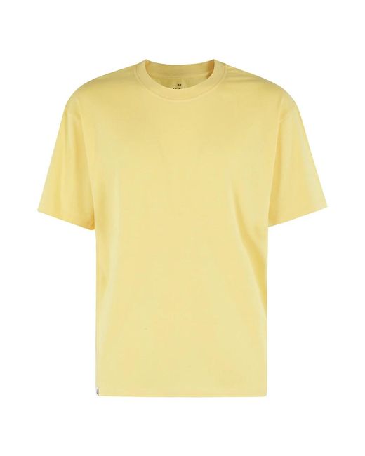 Edwin Tops ,Geel ,Katoen Basis Oversized T-Shirt Geel Korte Mouw in het Yellow voor heren
