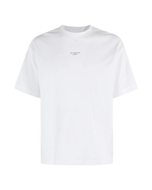 Drole de Monsieur Klassisches slogan t-shirt in White für Herren