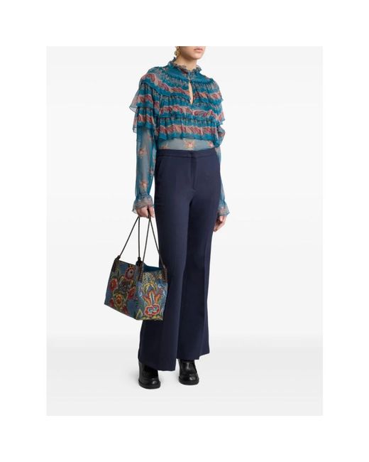 Etro Wijde Broek in het Blue