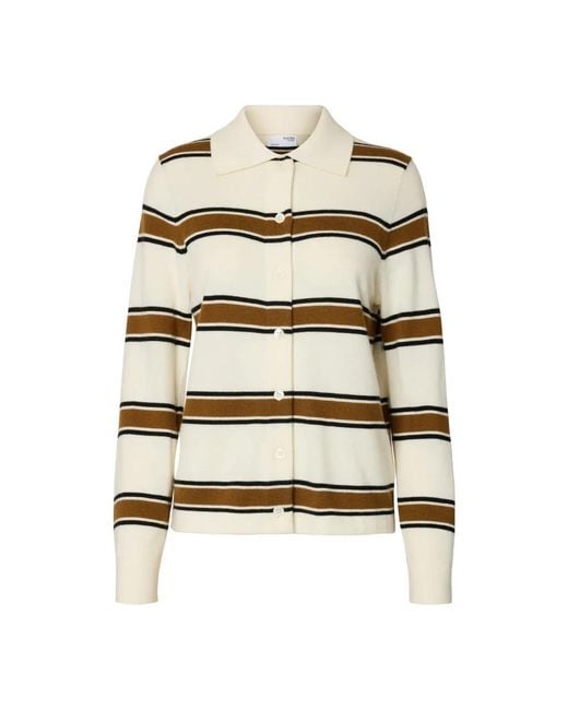 Cardigans SELECTED en coloris Natural