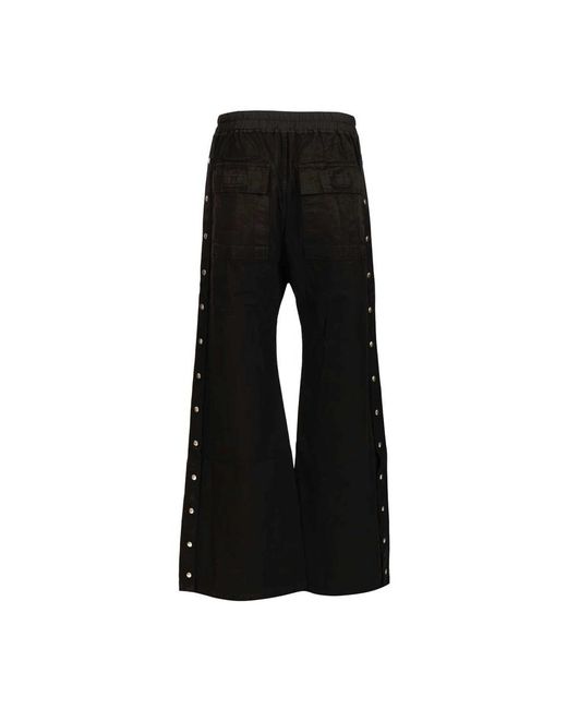 Rick Owens Black Wide Trousers for men