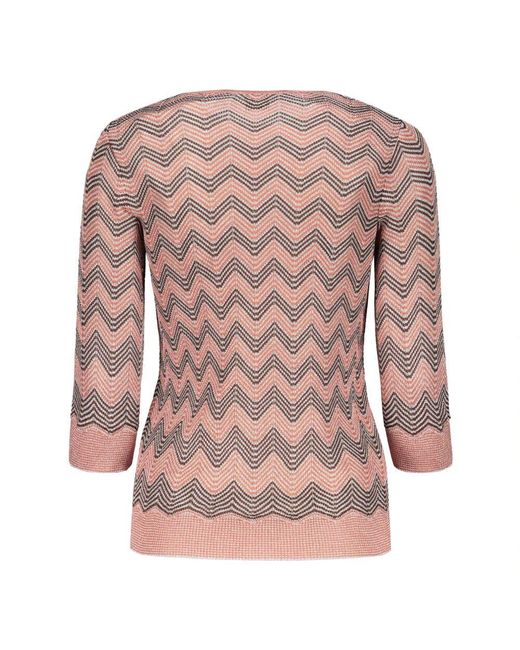 Missoni Brown Zig Zag Gestricktes Top Mit Lurex