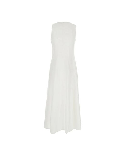Antonelli Kleedjes ,Wit ,Witte Mouwloze Jurk in het White