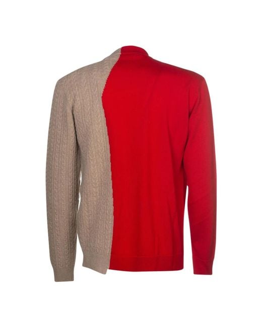 Versace Red Round-Neck Knitwear for men