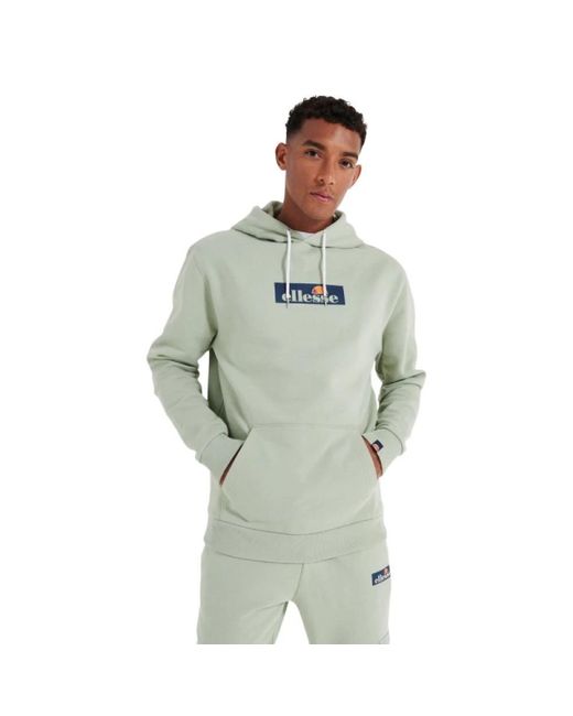 Ellesse Hoodies & Sweatvesten ,Groen ,Groene Crested Sweater in het Green voor heren