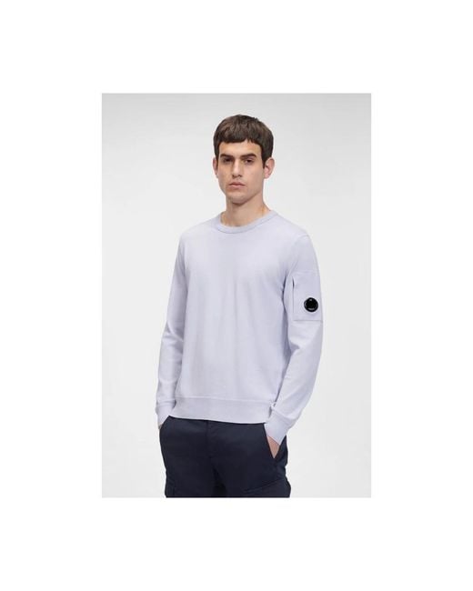 C P Company Blue Round-Neck Knitwear for men
