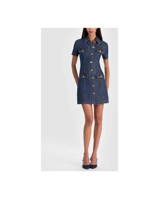 Alice + Olivia Blue Shirt Dresses
