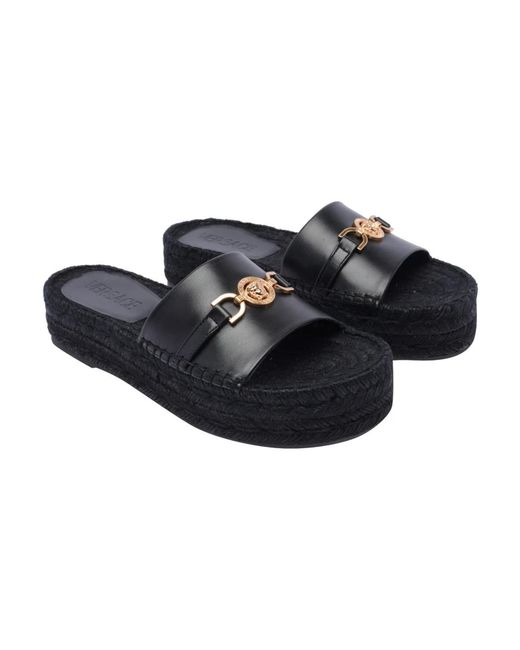 Versace Black Sliders