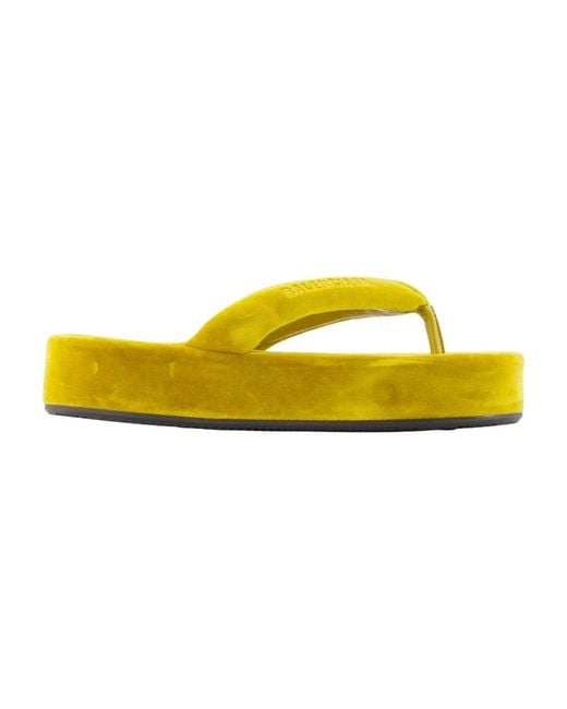 Balenciaga Yellow Flip Flops