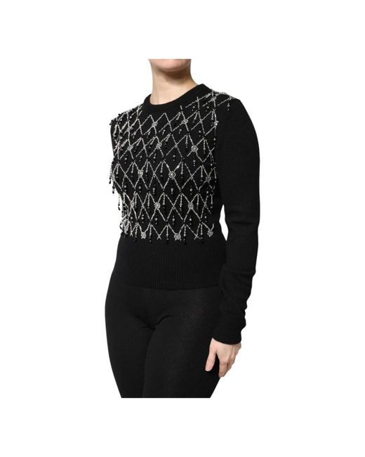 Dolce & Gabbana Black Cashmere Knitwear