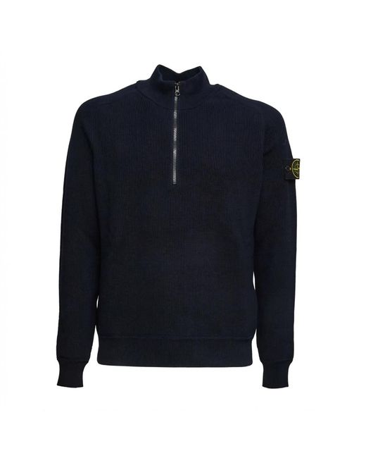 Stone Island Half-Zip Turtleneck in het Blue voor heren