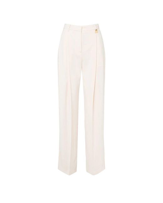 Elisabetta Franchi White Butter hose hohe taille