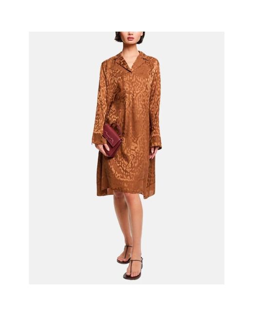 Carolina Herrera Brown Midi Dresses