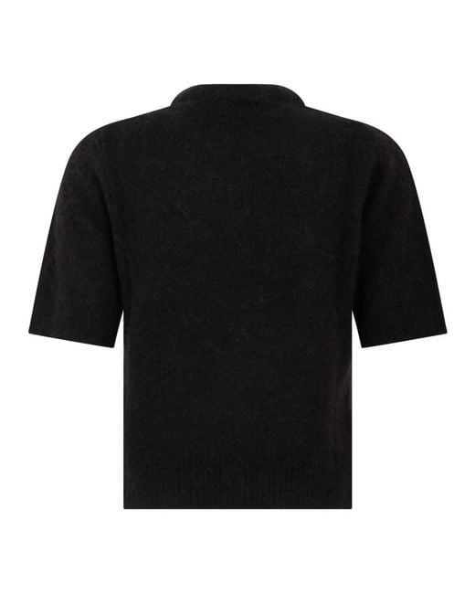 Ganni Black Round-Neck Knitwear