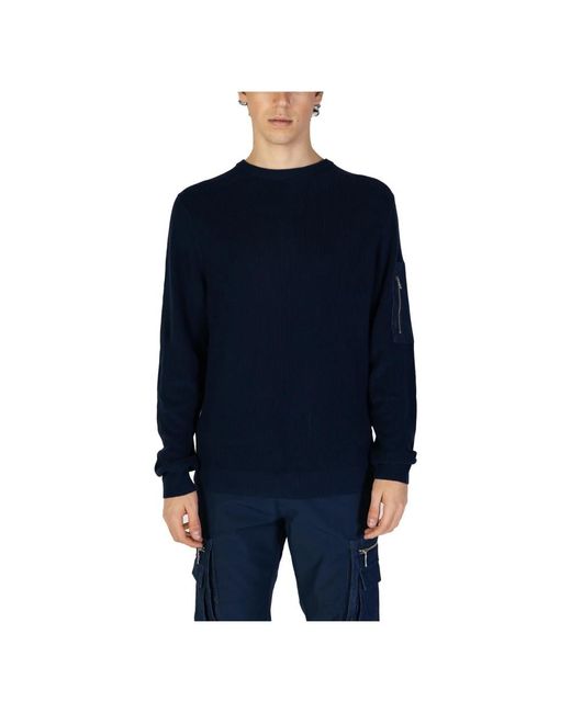 Antony Morato Blue Round-Neck Knitwear for men