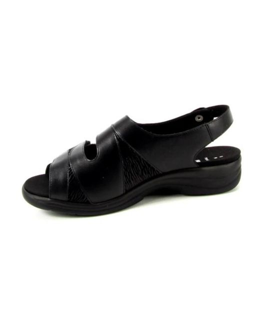 SOLIDUS Platte Sandalen in het Black