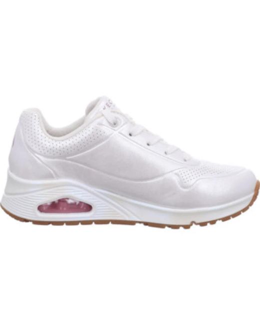 Skechers White Casual Schnürschuhe Für Damen