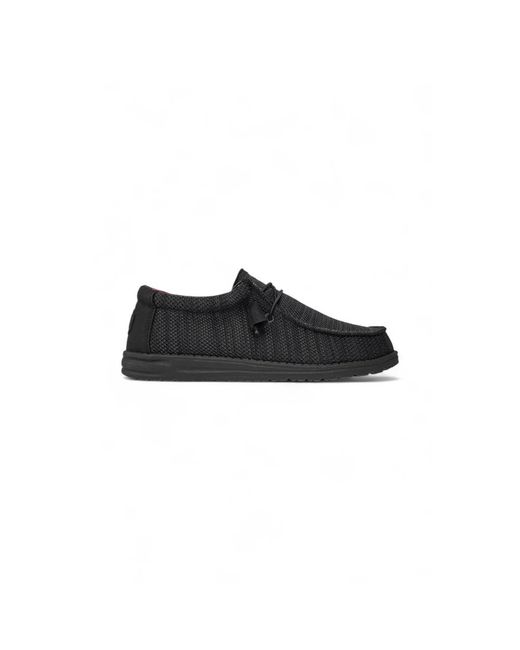 HeyDude Black Laced Shoes for men