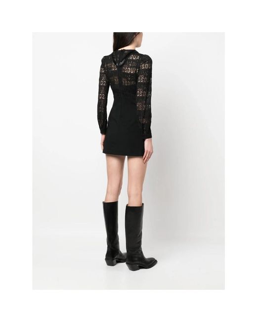 DSquared² Black Short Dresses