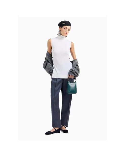 Giorgio Armani White Turtlenecks
