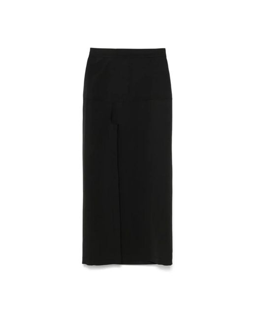 ワンピース LEMAIRE Women Mid Skirts DR1106LJ1034 BK999 BLACK Black Black Skirt With Slit | LEMAIRE