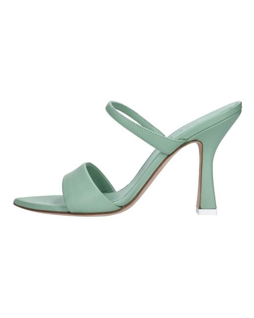3Juin Green Heeled Mules