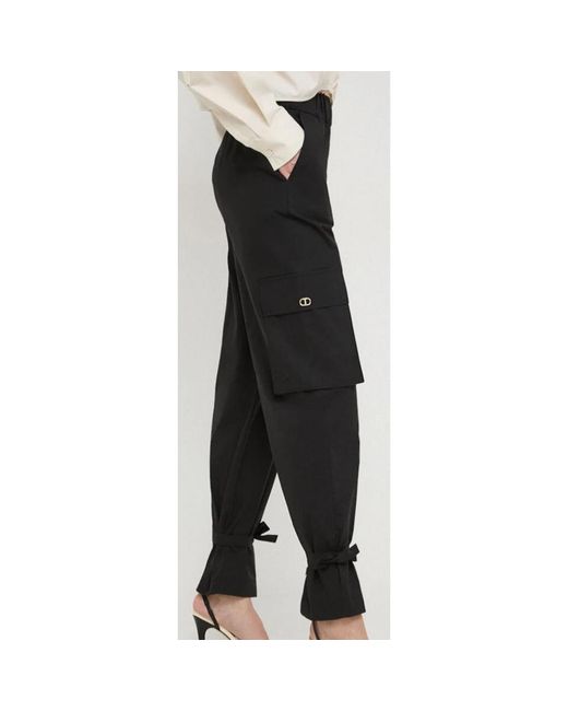 Twinset Black Tapered Trousers