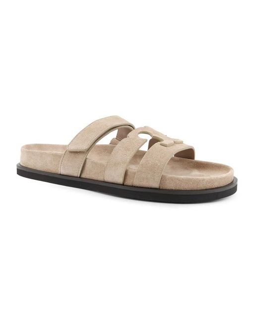 Tory Burch Natural Sliders