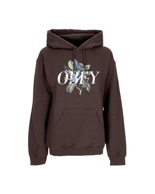 Obey Brown Vogel Old School Hoodie Pullover