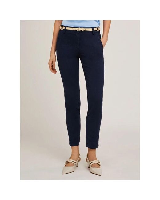 Slim-Fit Trousers mötivi en coloris Blue