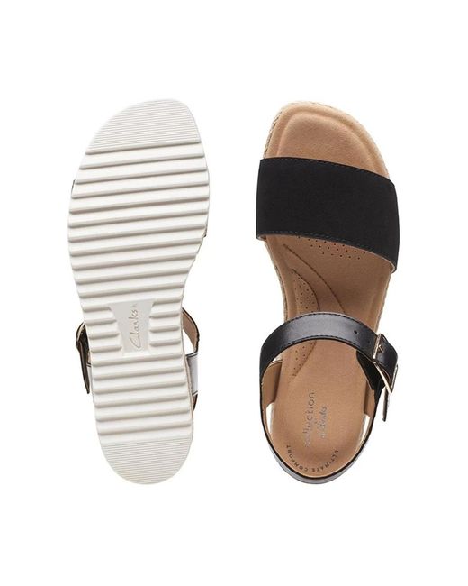 Shoes > sandals > flat sandals Clarks en coloris Black