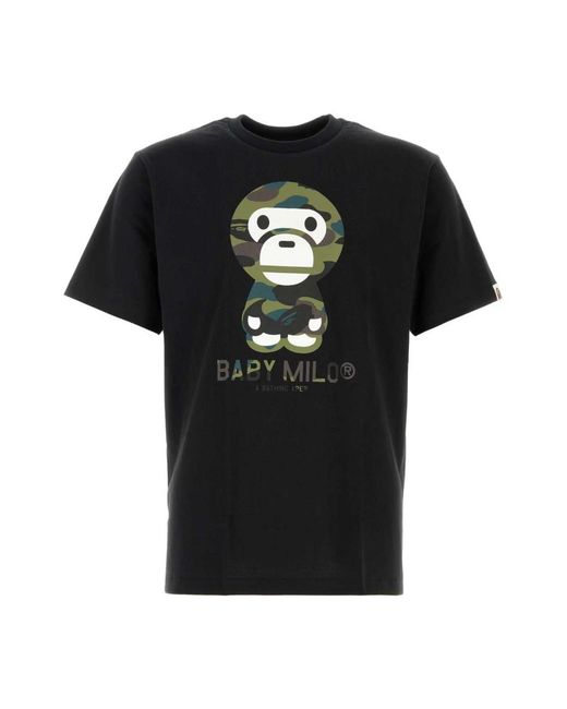 A Bathing Ape Black T-Shirts for men