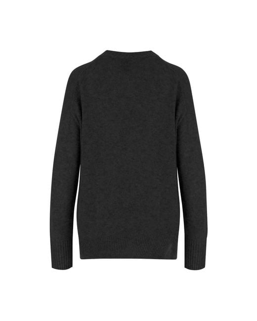 Allude Black Round-Neck Knitwear