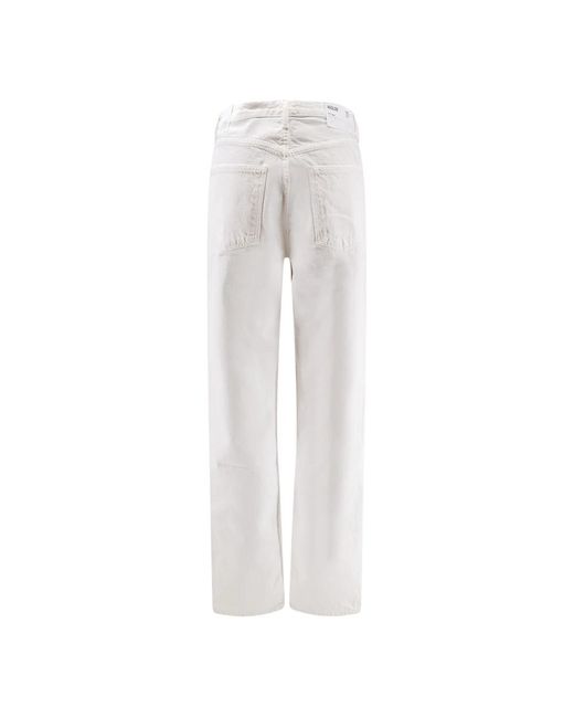 Agolde White Wide Jeans