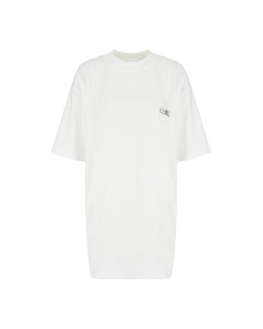 MM6 by Maison Margiela White T-Shirts
