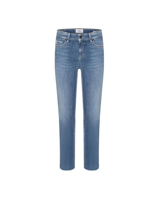 Cambio Blue Blaue denim jeans mit coolen details