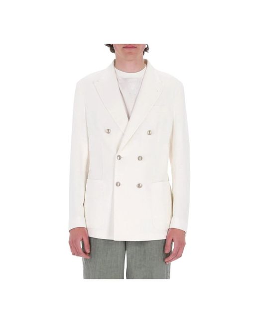 Eleventy White Blazers for men