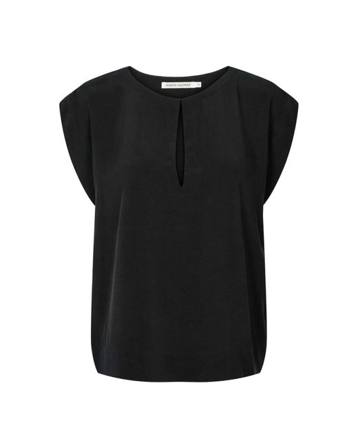 Elegante blusa negra rosalyn Rabens Saloner de color Black