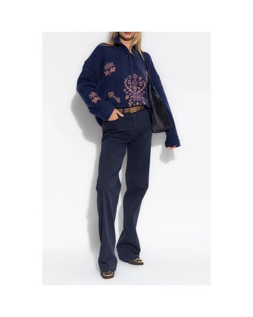 Etro Blue Wollpullover
