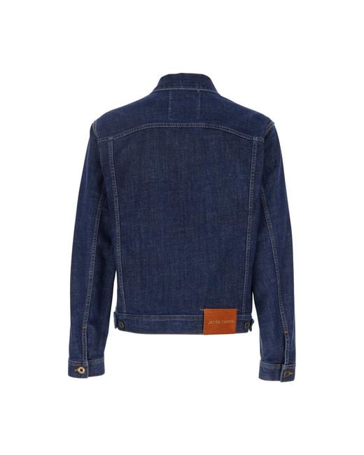Jacob Cohen Jassen ,Blauw ,Denim Blauwe Denim Jack Met Klassieke Kraag in het Blue voor heren