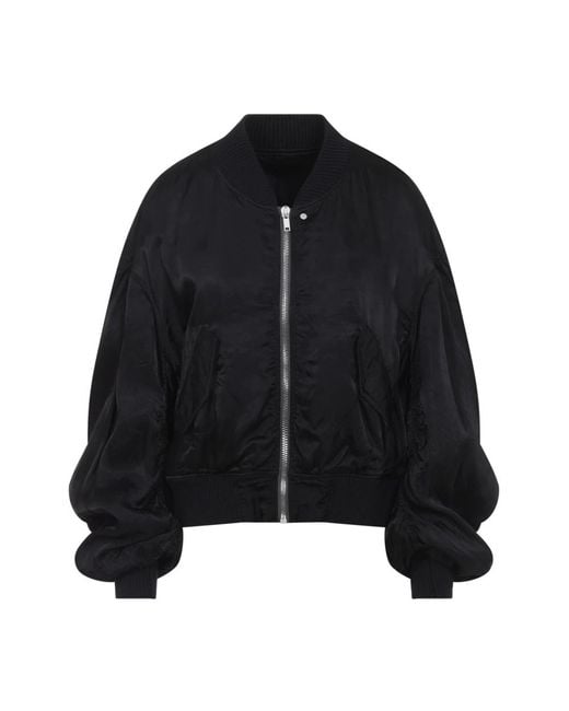 Rick Owens Black Bomber Jackets