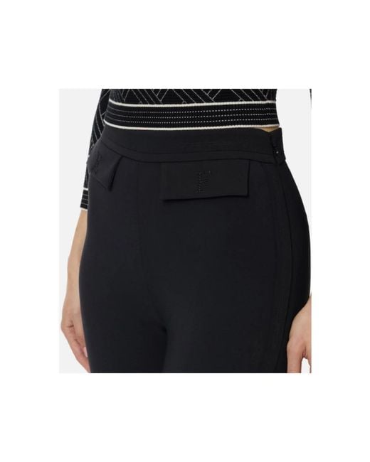 Elisabetta Franchi Black Slim-Fit Trousers