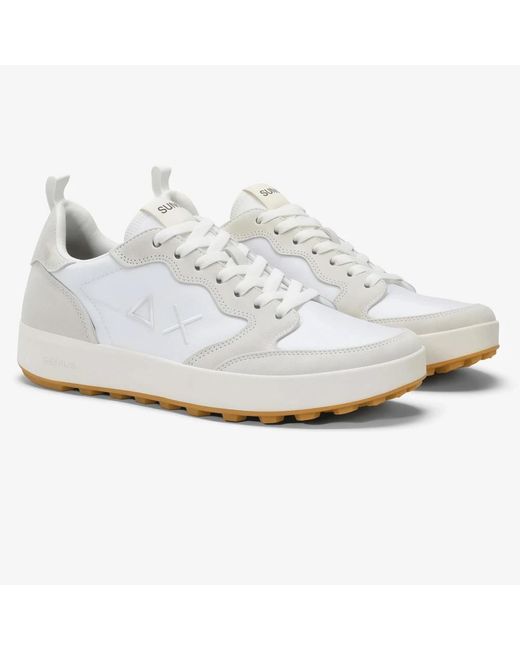 Sun 68 White Sneakers for men