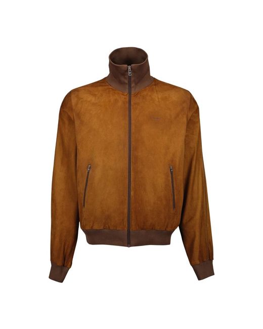 Prada Brown Leather Jackets for men