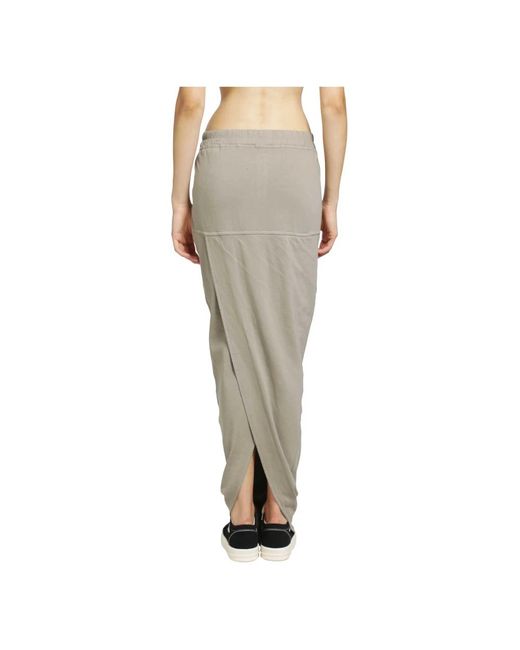 Rick Owens Pull On Pillar Rok in het Gray