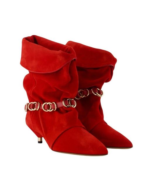 Isabel Marant Red Heeled Boots