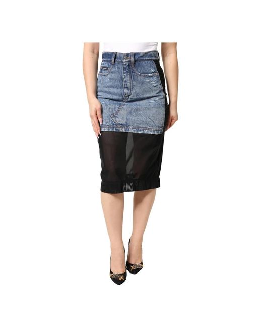 Dolce & Gabbana Blue Denim Skirts
