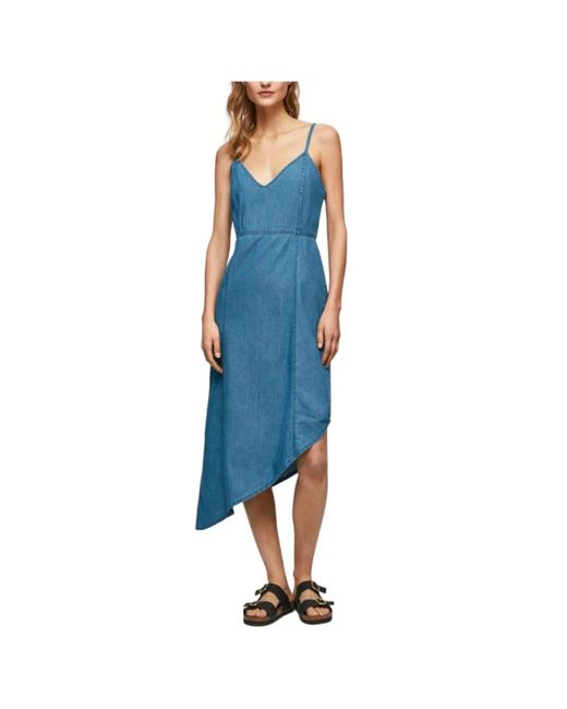 Pepe Jeans Blue Midi Dresses