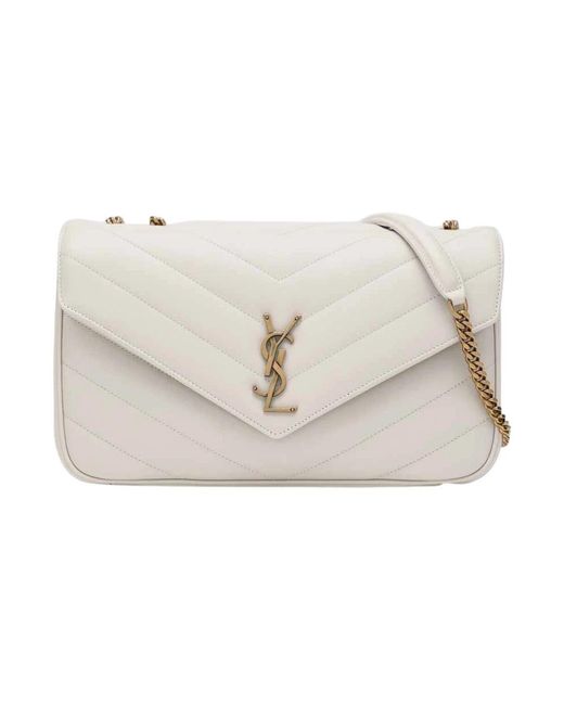 Saint Laurent White Shoulder Bags